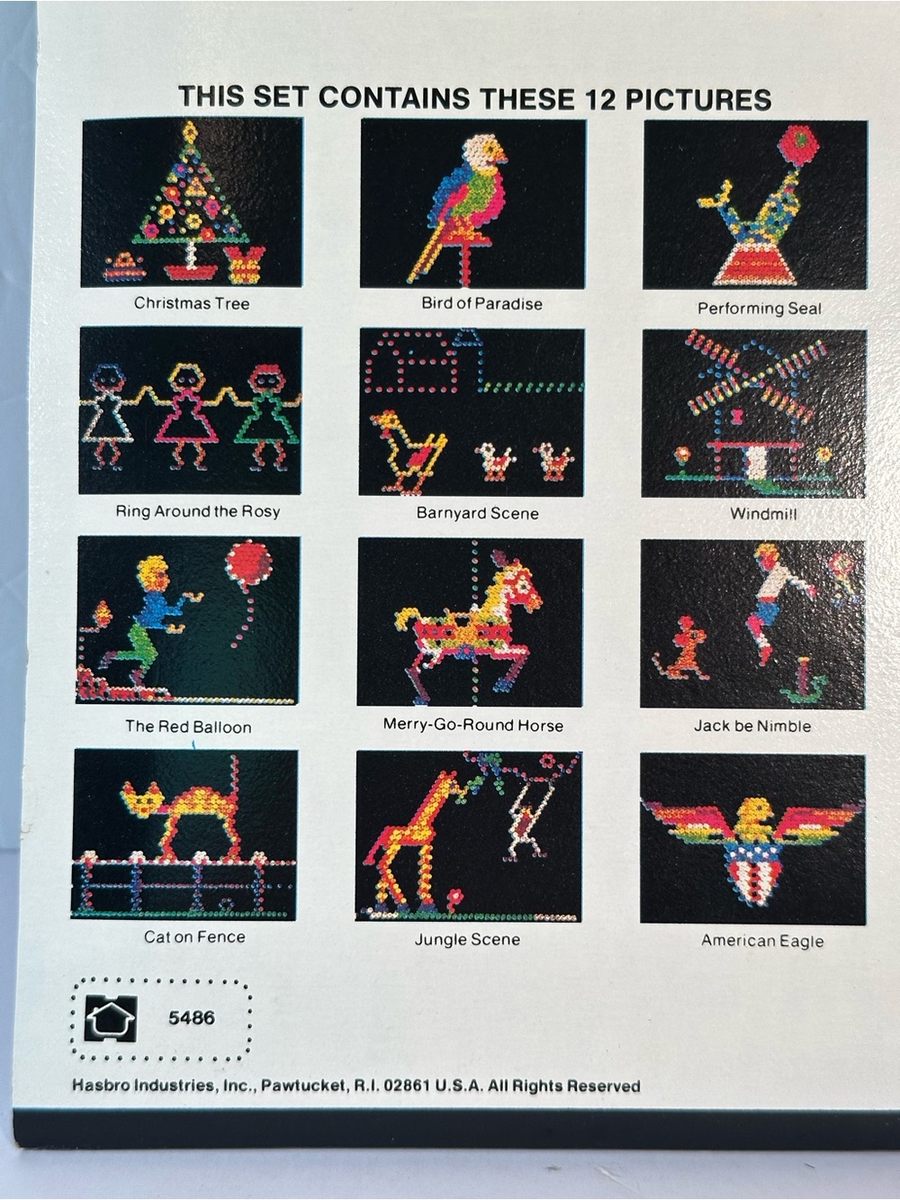 Vtg 1978 NOS Hasbro Lite-Brite Picture Refill Sealed 12 Pictures 24 Create Own - Picture 3 of 6